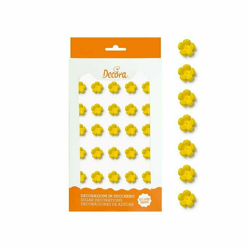 Fiorellini in zucchero piccoli - giallo