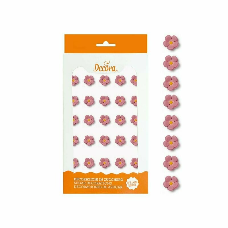Fiorellini in zucchero piccoli - rosa