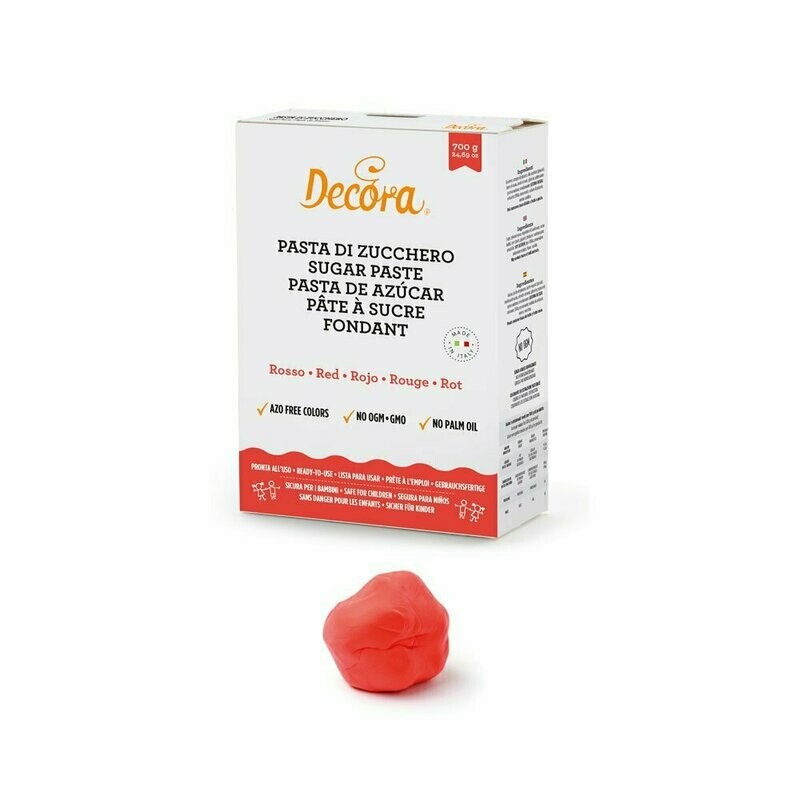 Pasta di zucchero 700 g - rosso