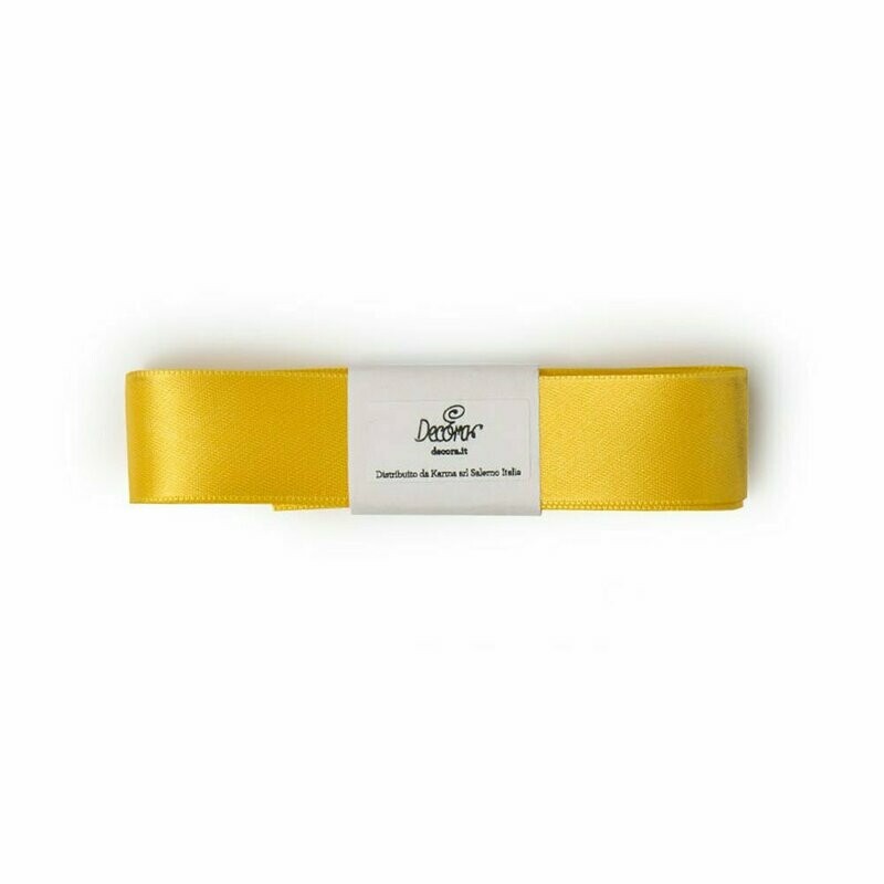 Matassina in doppio raso - giallo 2,5 cm x 3 m