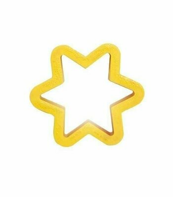 Tagliabiscotti - stella a 6 punte gialla