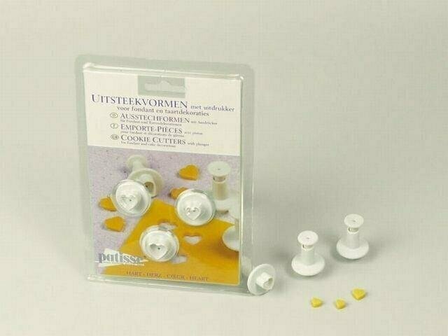 Set di 3 tagliabiscotti a espulsione  -  cuore