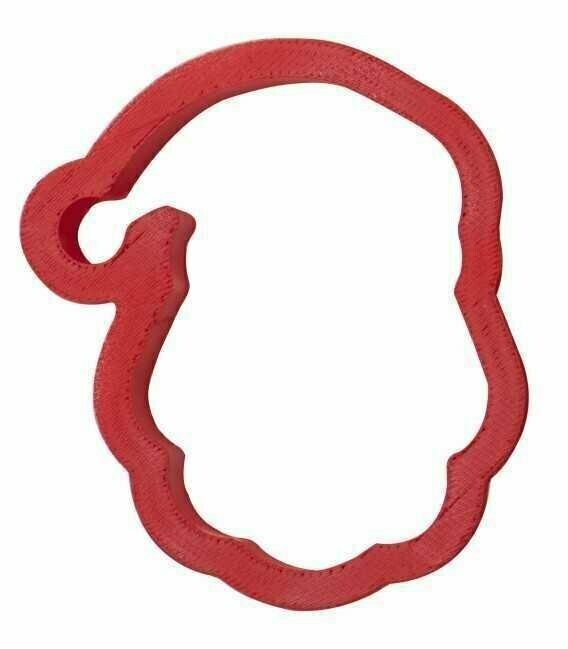 Tagliabiscotti - viso di Babbo natale rosso