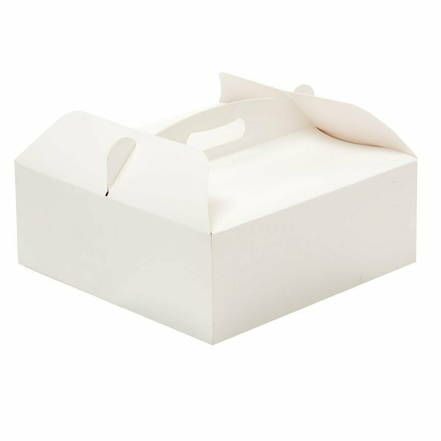 Scatola quadrata con manico - 36 x 36 x 12 h cm circa