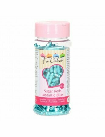 Bastoncini di zucchero XL - Rods azzurro metallizzato