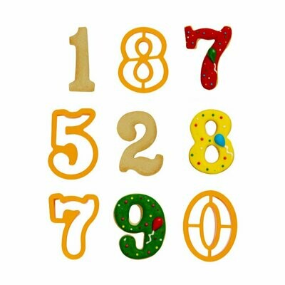 Set di tagliabiscotti - numeri Funky