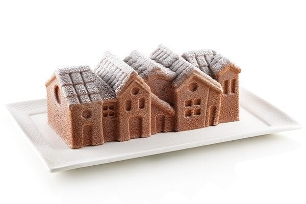 Stampo in silicone - Buche Winter village Stampo in silicone - Buche Winter village