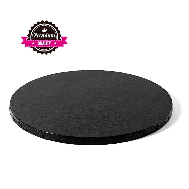 Sottotorta tondo rigido nero - 26 x 1.2h cm