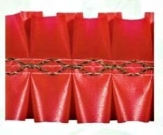 Nastro giratorta plissettato - rosso