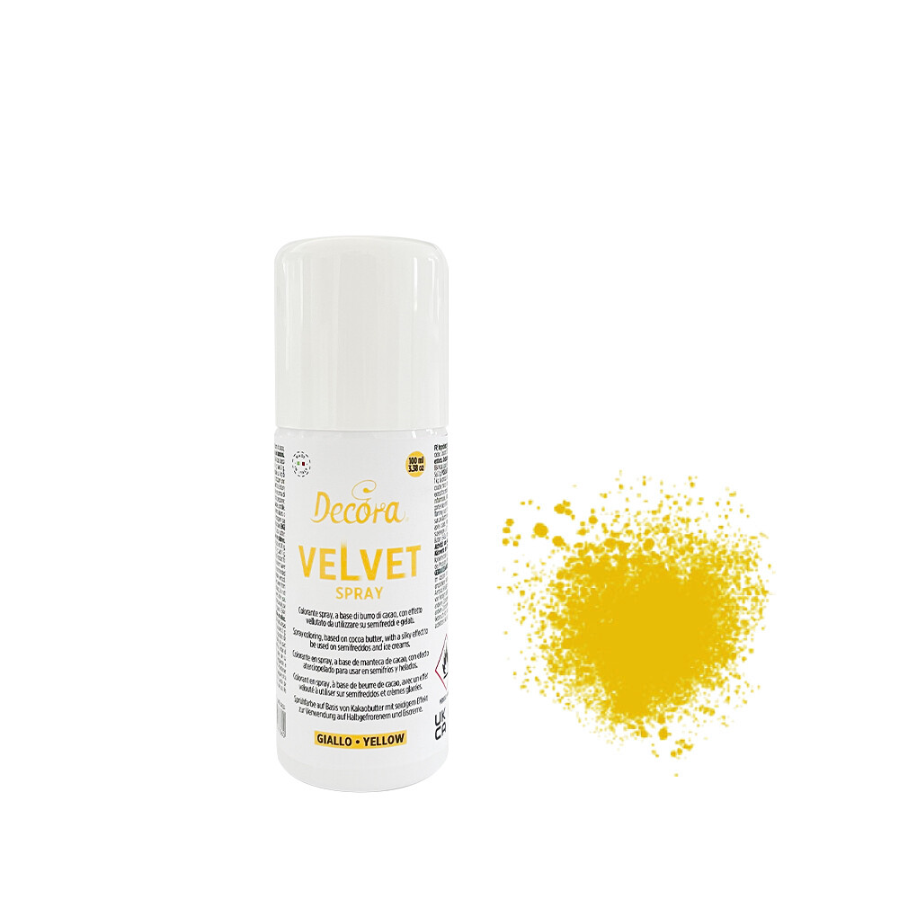 Colorante spray effetto velluto - giallo  100 ml