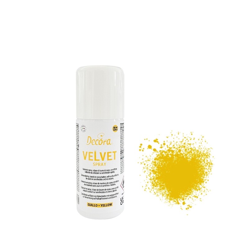 Colorante spray effetto velluto - giallo  100 ml