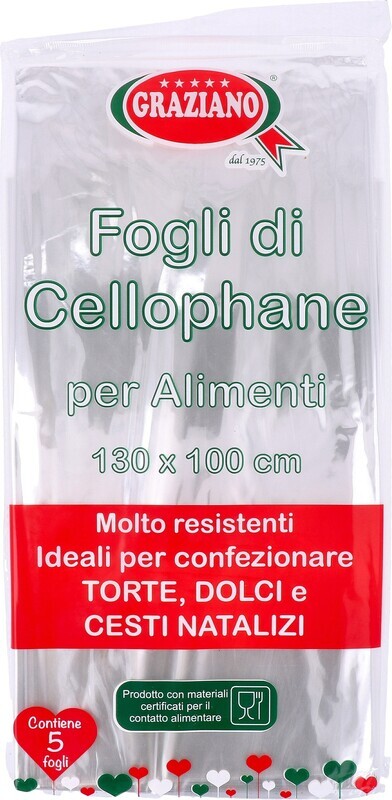 Cellophane - fogli 130 x 100 cm 5pz