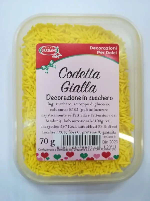 Bastoncini di zucchero - giallo