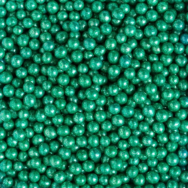 Perle di zucchero - verde metallizzato Perle di zucchero - verde metallizzato