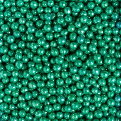 Perle di zucchero - verde metallizzato