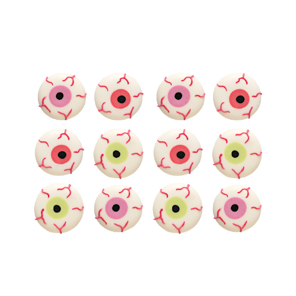 Occhi in zucchero colorati