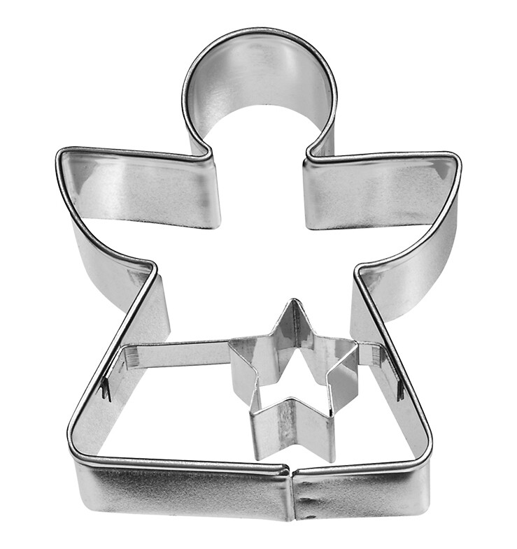 Tagliabiscotti - angelo con stellina geometrico