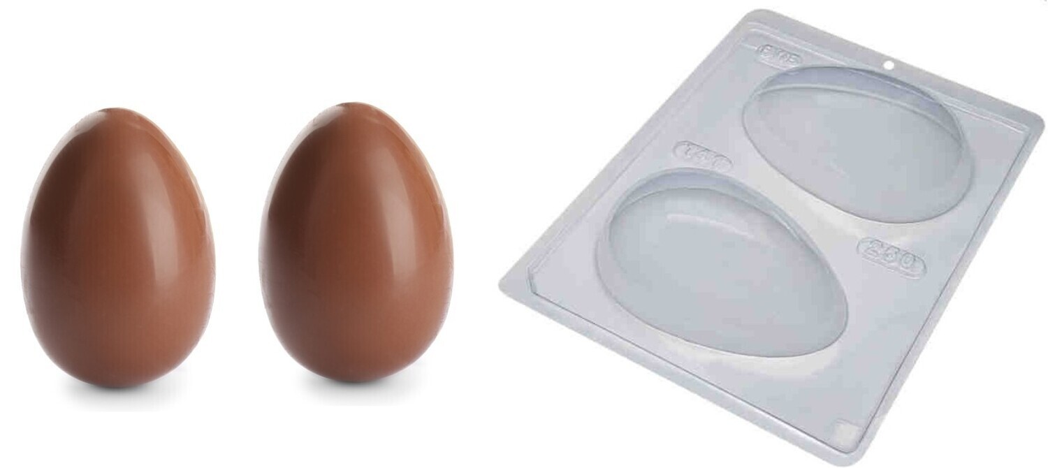 Stampo in plastica per cioccolato - uovo intero da 250g