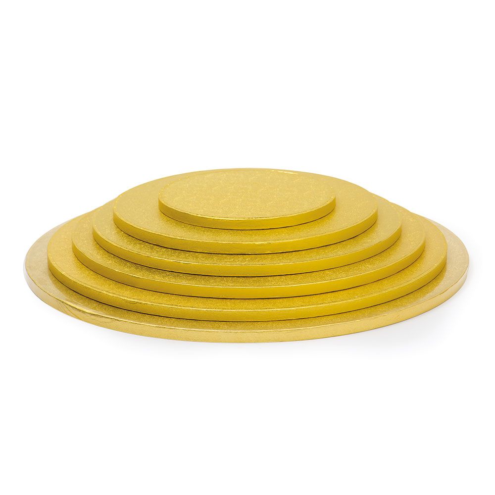 Sottotorta tondo rigido oro  - 26 x 1.2h cm