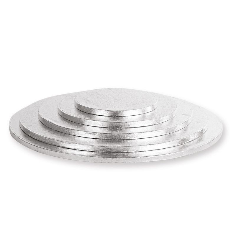Sottotorta tondo rigido argentato - 60 x 1.2h cm