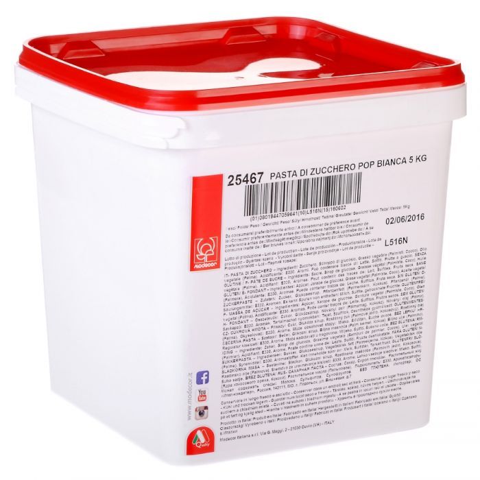 Pasta di zucchero da 5 Kg - bianca