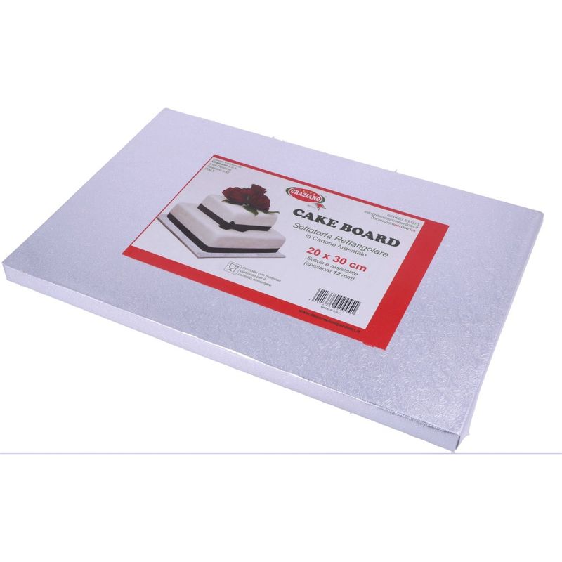Sottotorta rettangolare argento - 30 x 40 x 1.2h cm Sottotorta rettangolare argento - 30 x 40 x 1.2h cm