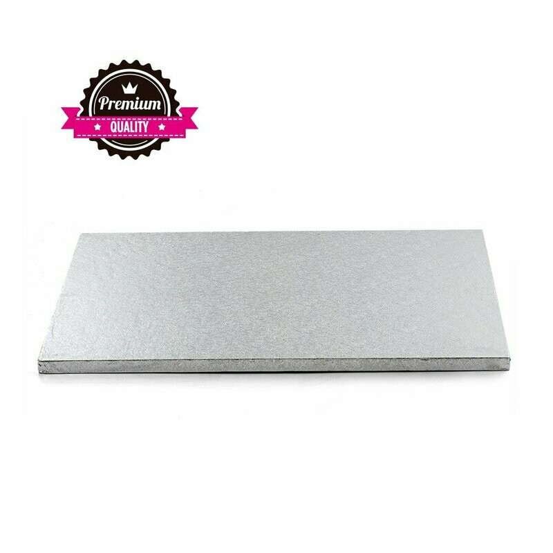 Sottotorta rettangolare argentato - 35 x 45 x 1.2h cm