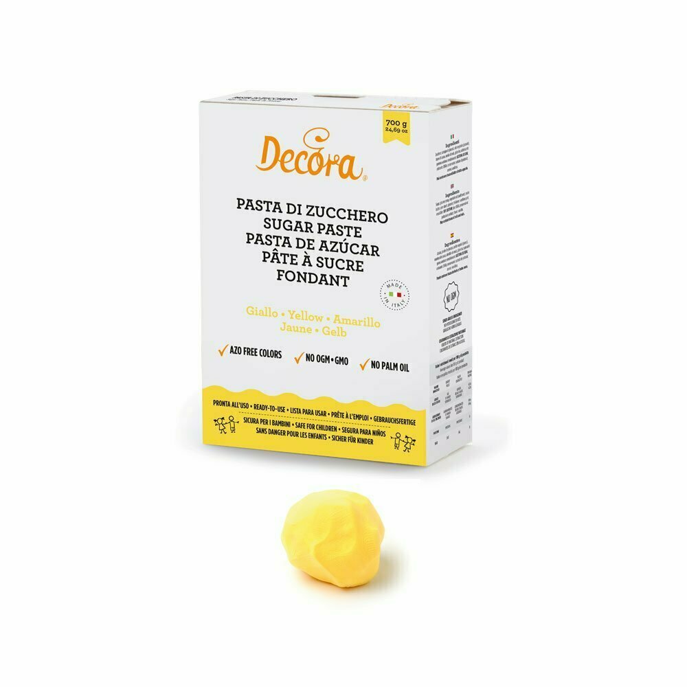 Pasta di zucchero 700 g - giallo Pasta di zucchero 700 g - giallo