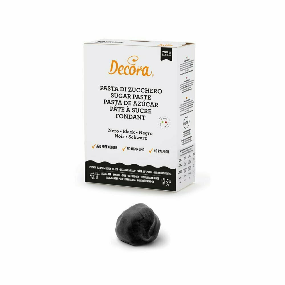 Pasta di zucchero 700 g - nero Pasta di zucchero 700 g - nero