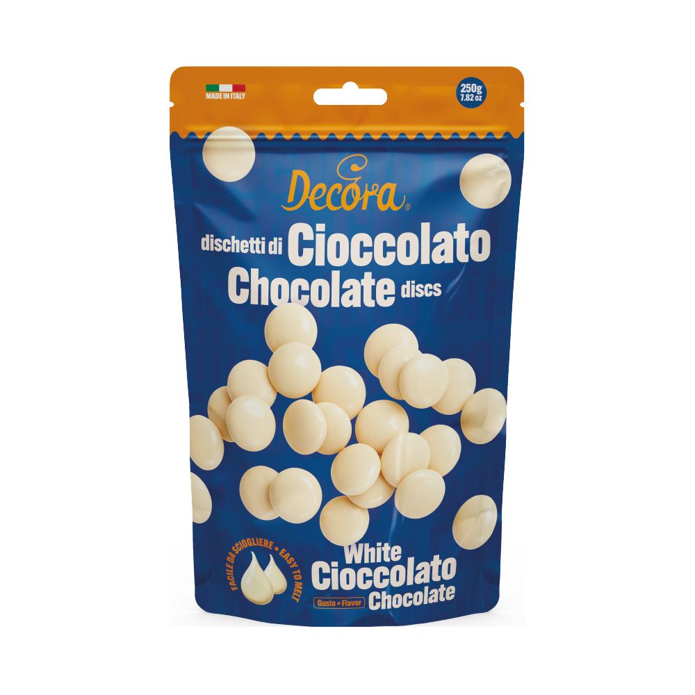 Cioccolato in dischetti 250 g  - bianco 34%