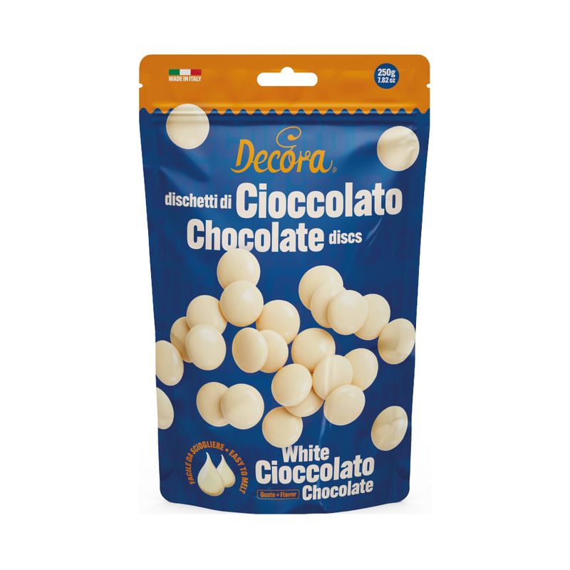 Cioccolato in dischetti 250 g  - bianco 34%