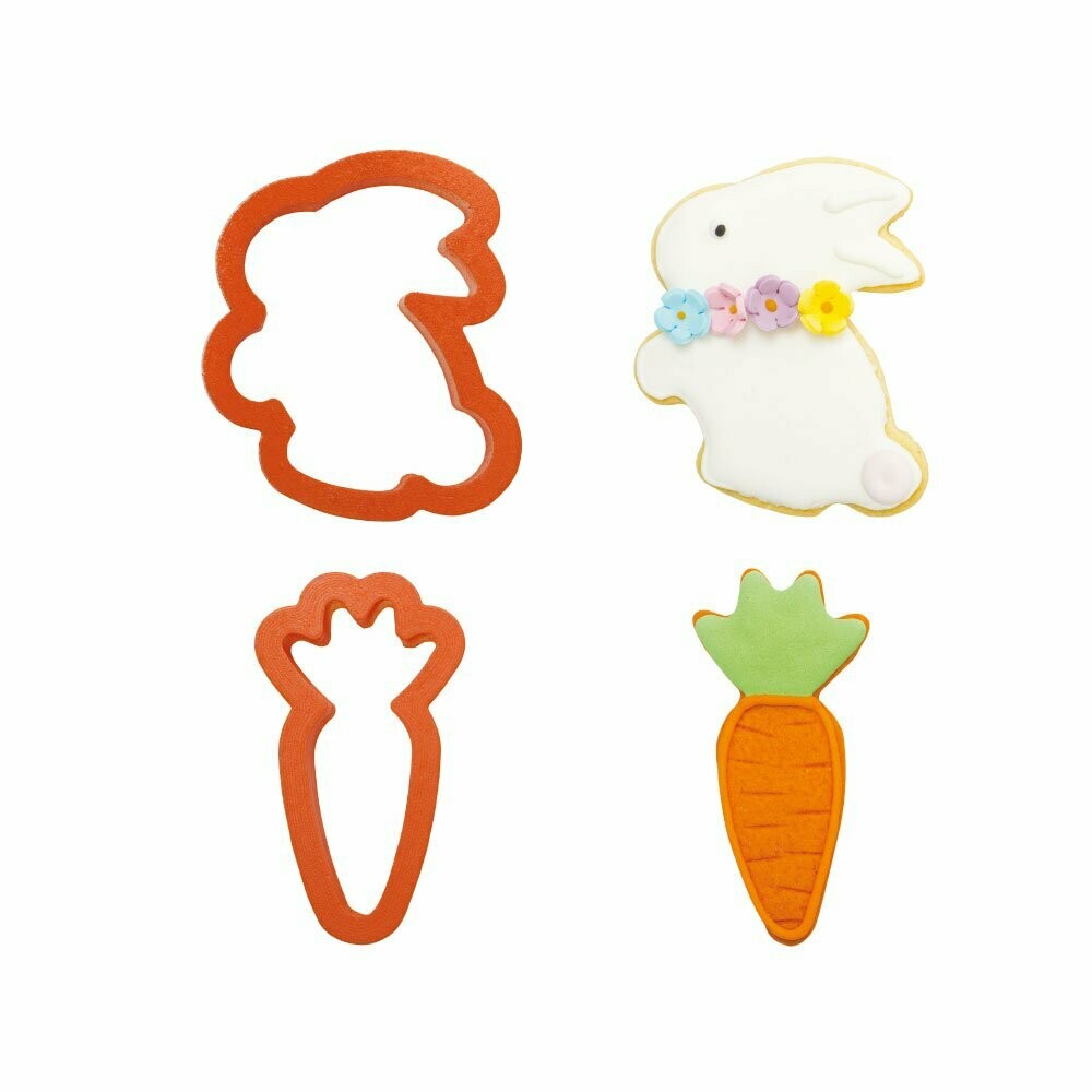 Set di tagliabiscotti - coniglio e  carota