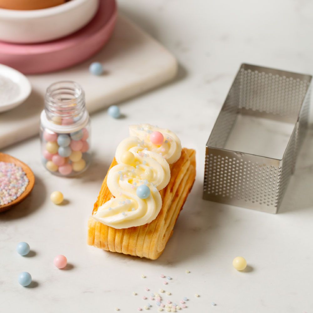 Anello microforato viennoiserie - ovale