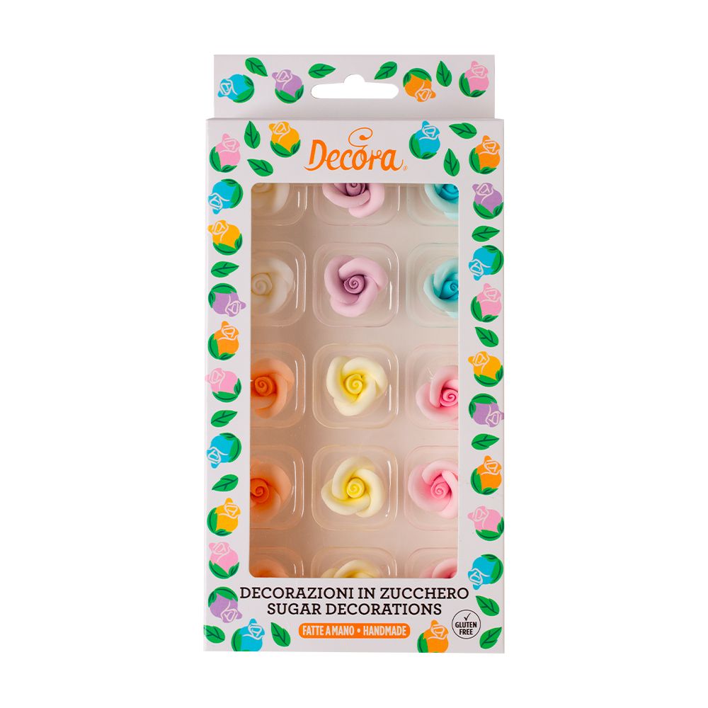 Rose in zucchero piccole - sfumate Rose in zucchero piccole - sfumate
