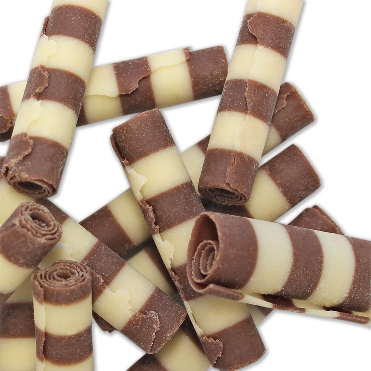 Riccioli di cioccolato variegati