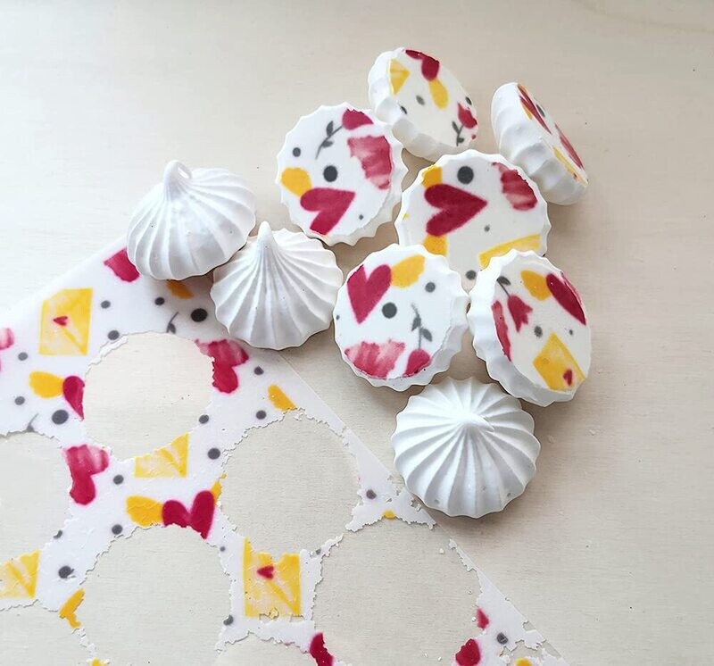 Stampa su trasferibile per cioccolato bianco - formato A4 Stampa su trasferibile per cioccolato bianco - formato A4