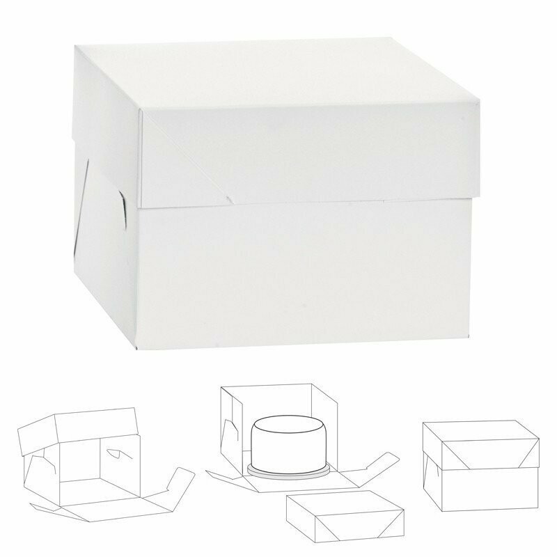 Scatola per torta - 26,5 x 26,5 x 25 h cm Scatola per torta - 26,5 x 26,5 x 25 h cm