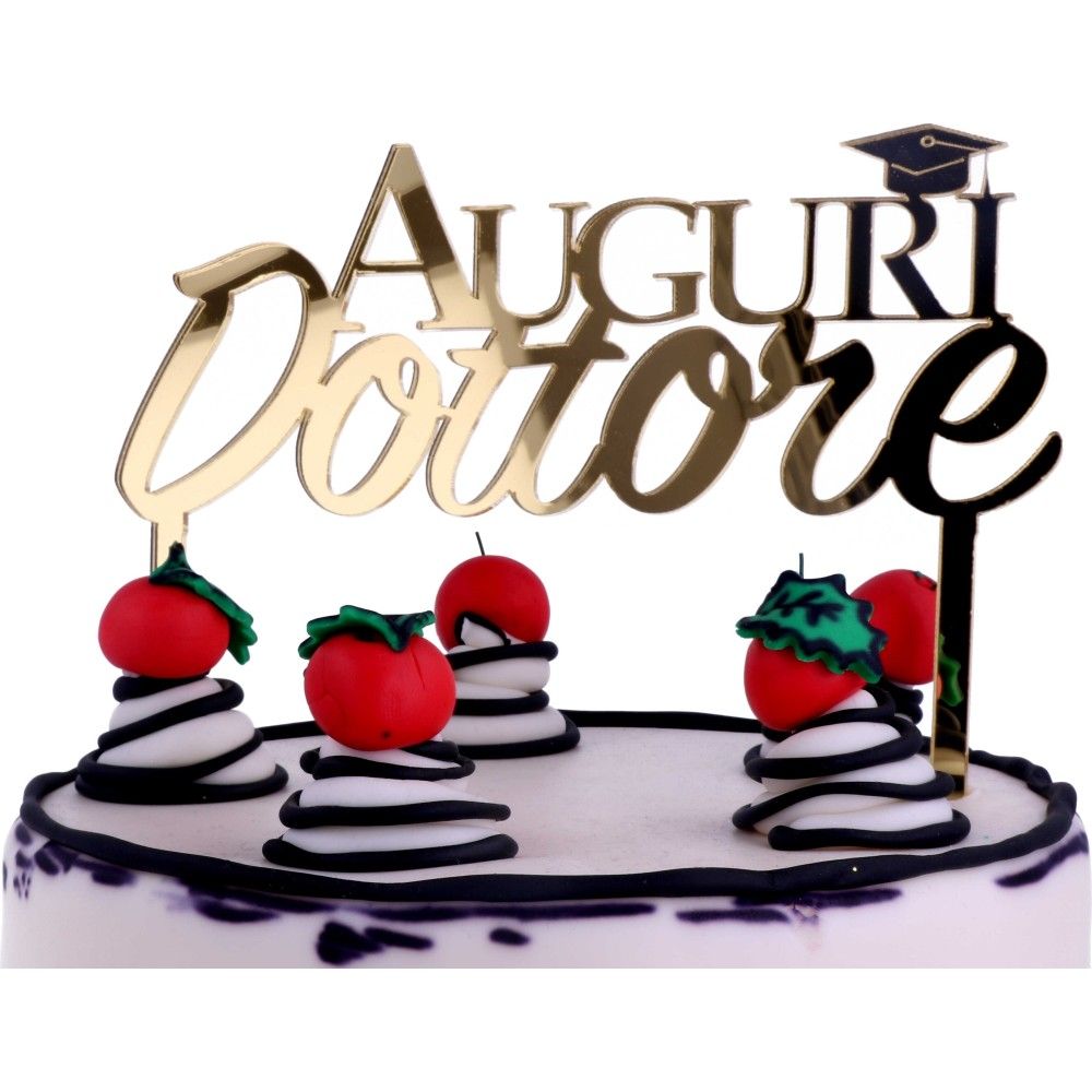 Decorazione in plexiglass  - Auguri Dottore