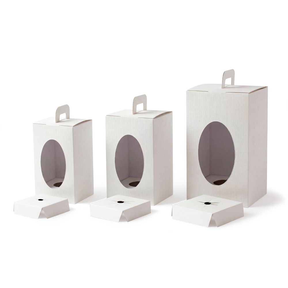 2 scatole con finestra - 20 x 20 x 35h cm