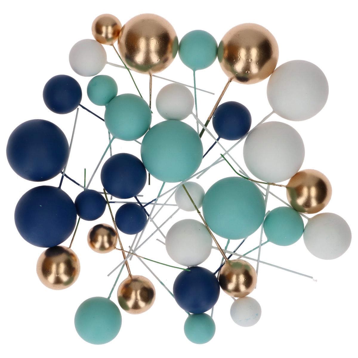 Set decorativo a pallina - Blu e oro