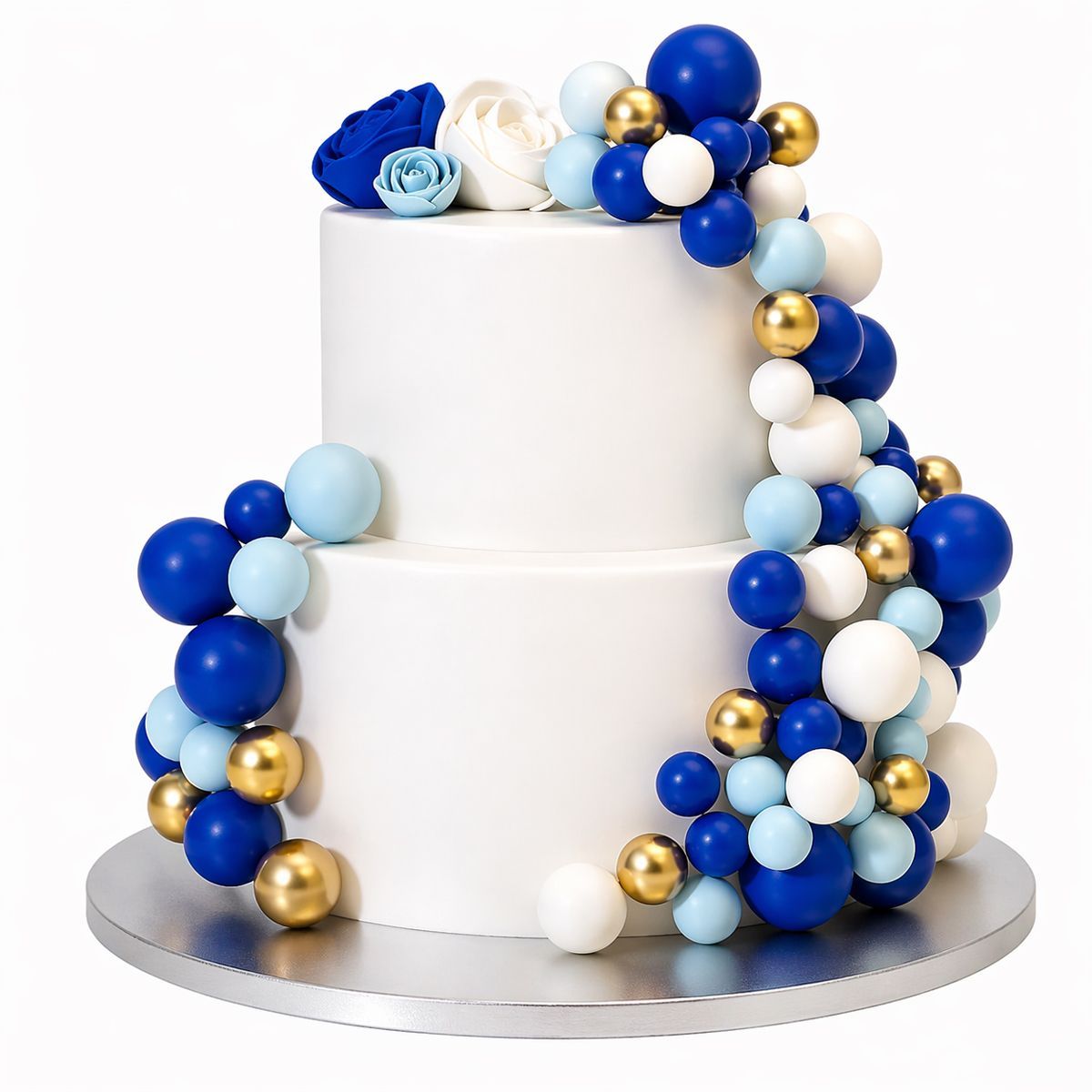 Set decorativo a pallina - Blu e oro