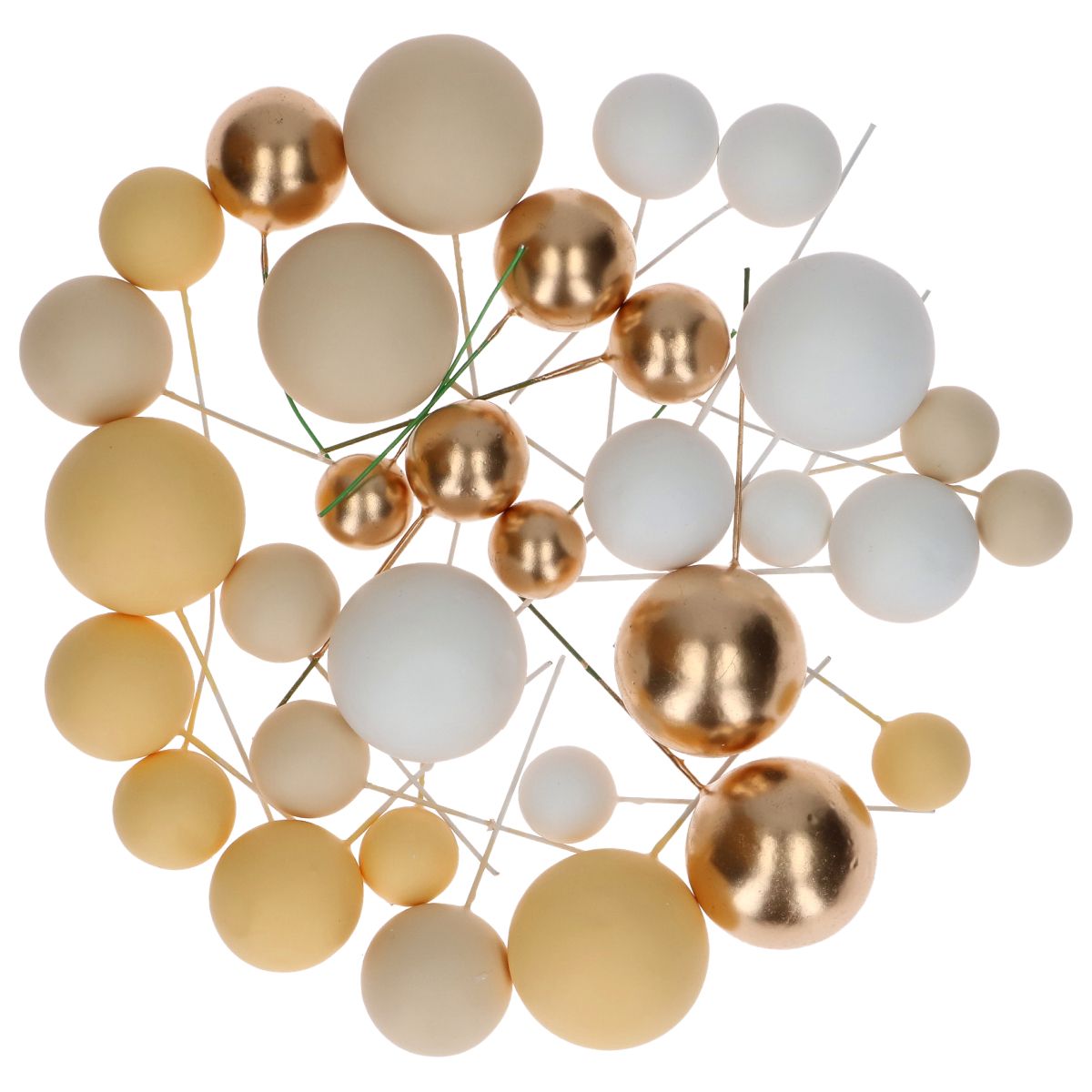 Set decorativo a pallina - Giallo e oro