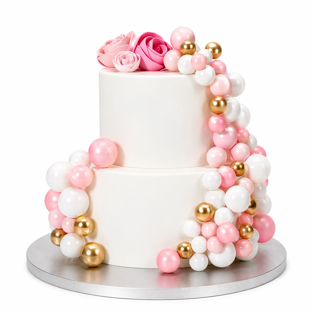 Set decorativo a pallina - Rosa e oro