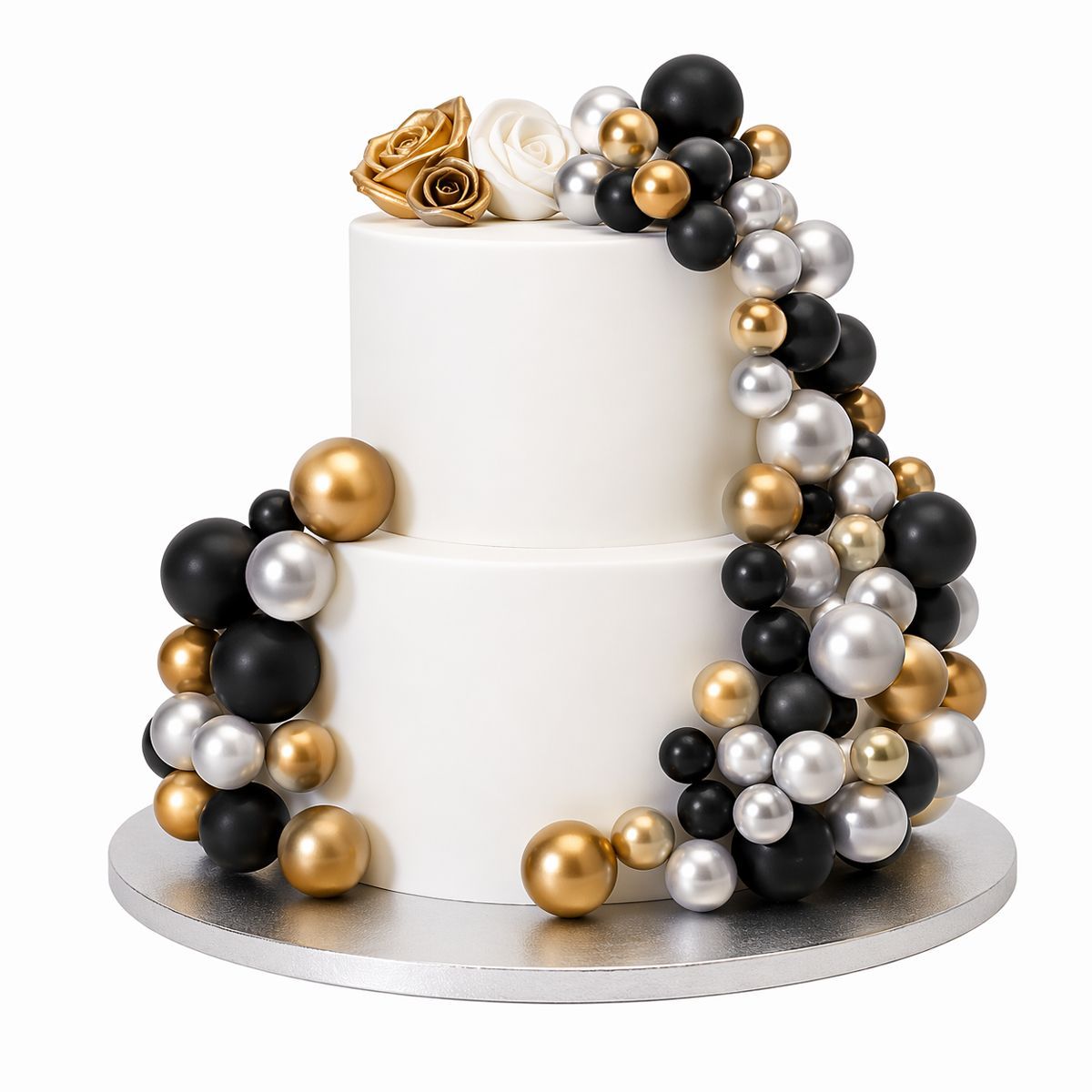 Set decorativo a pallina - Nero e oro
