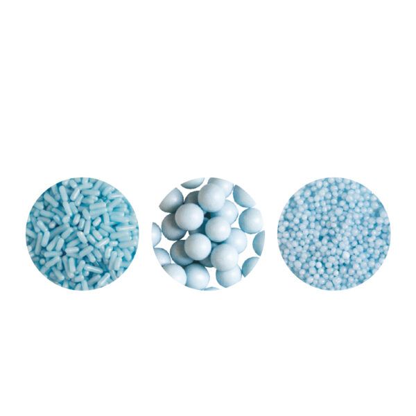 Set di  3 decorazioni - Azzurro perlato