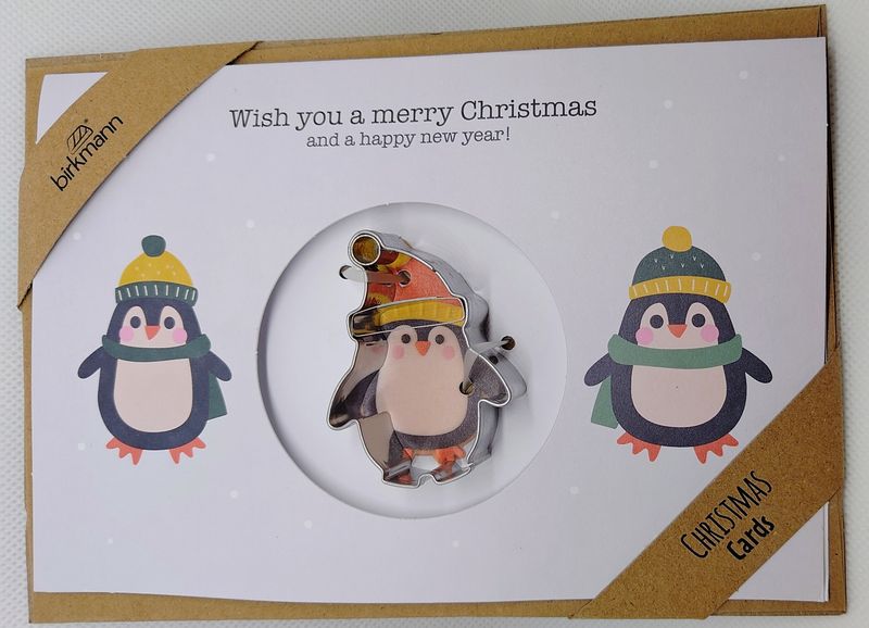 Biglietto e tagliabiscotti - Pinguino