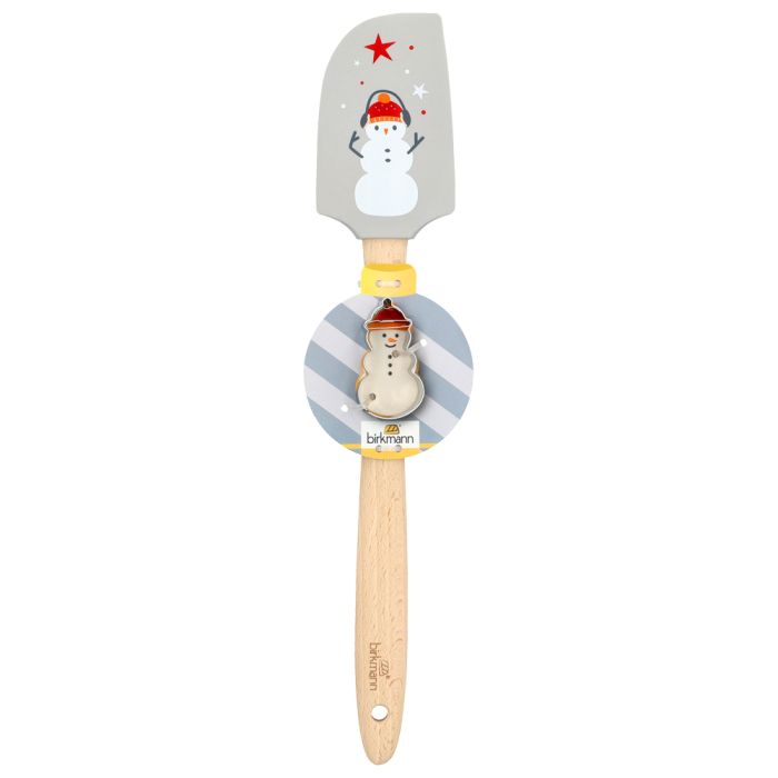 Set spatola leccapentola e tagliabiscotti - Pupazzo di neve
