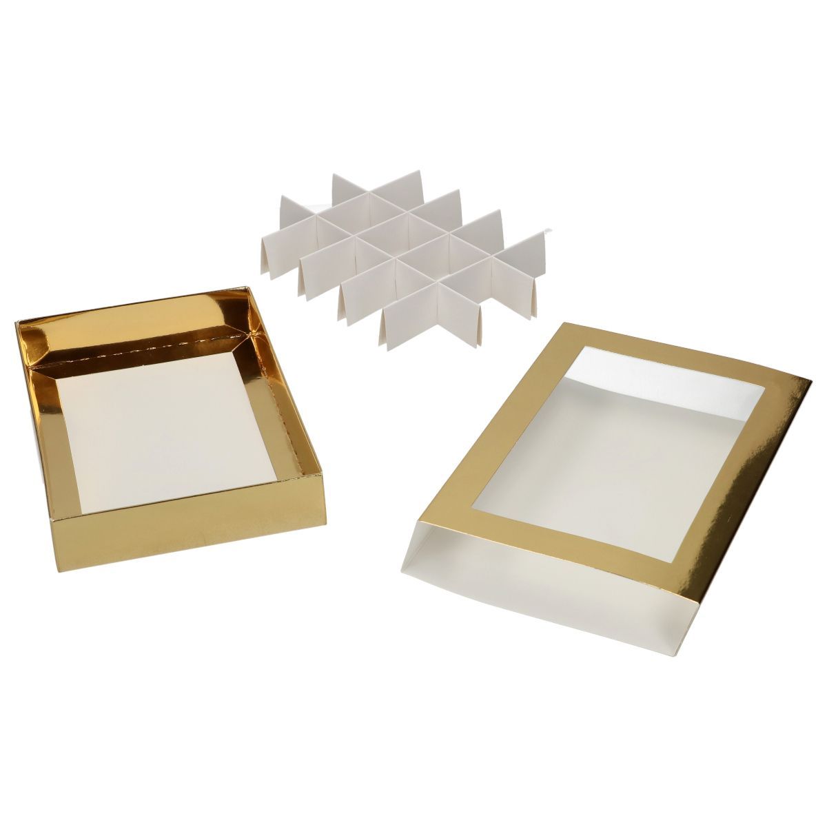Set di scatoline con finestra - Oro Set di scatoline con finestra - Oro