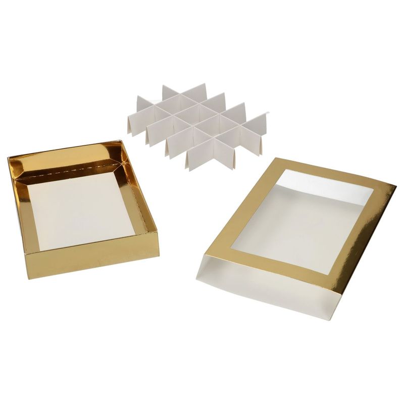 Set di scatoline  con finestra - Oro