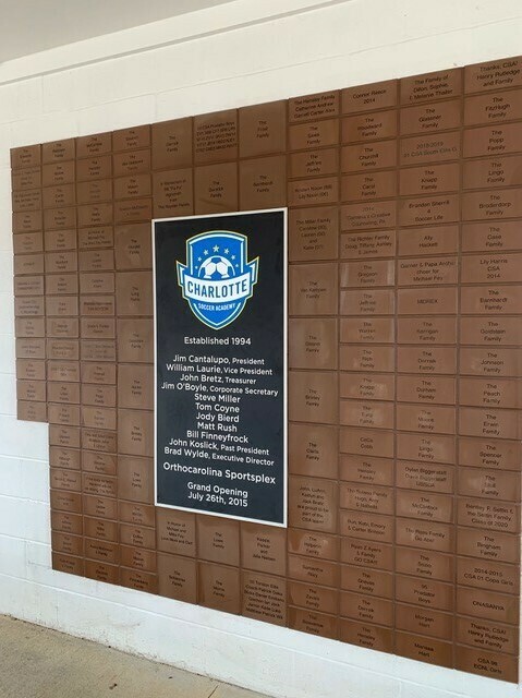 LIMITED TIME SPECIAL! Engraved Commemorative Tile (for OrthoCarolina Sportsplex Only)